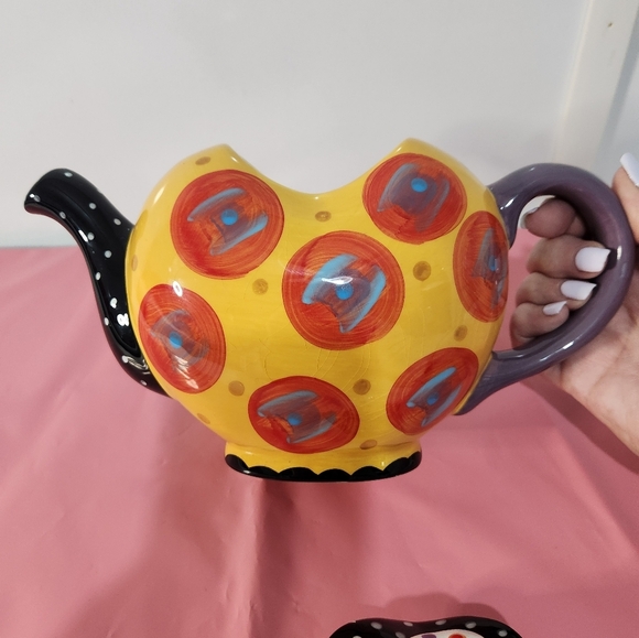 Alexis Ink C Iolorful Polka Dot Teapot - Picture 6 of 10